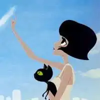 泡芙小姐和猫头像图片miss